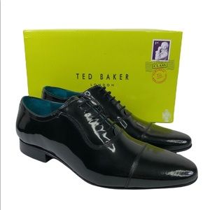 Ted Baker Men's Sharney Oxford Size Patent Leather Shoes $195